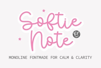 Softie Note Font: a Designer-Friendly Handwriting Script